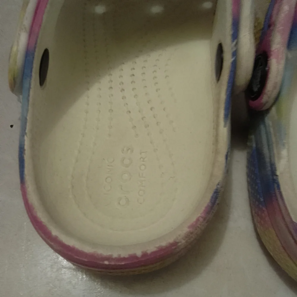 CROCS Yellow and Pink Sandals‎ with Ventilation Holes